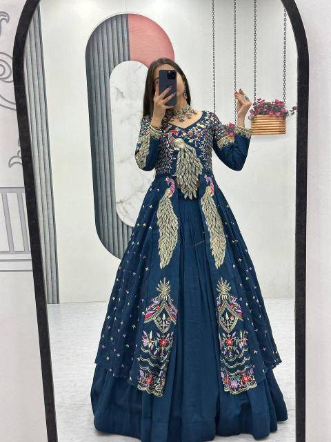 Pc-528 Vichitra Blue Party wear lehenga choli wholesale